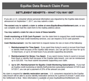 Equifax data breach claim form