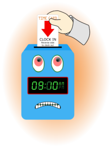 late timecard punchout for off-the-clock work